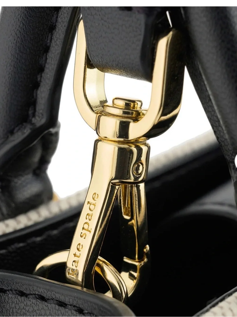 kate spade Cream and Black Mini Tote Crossbody